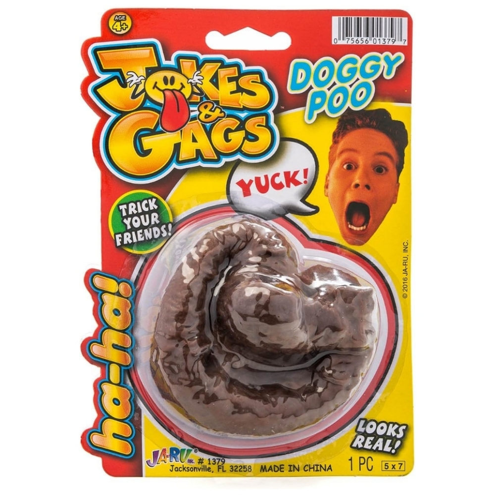 NEW Prank Fake Realistic Dog Poop Toy White Elephant Dirty Santa Gag Gift